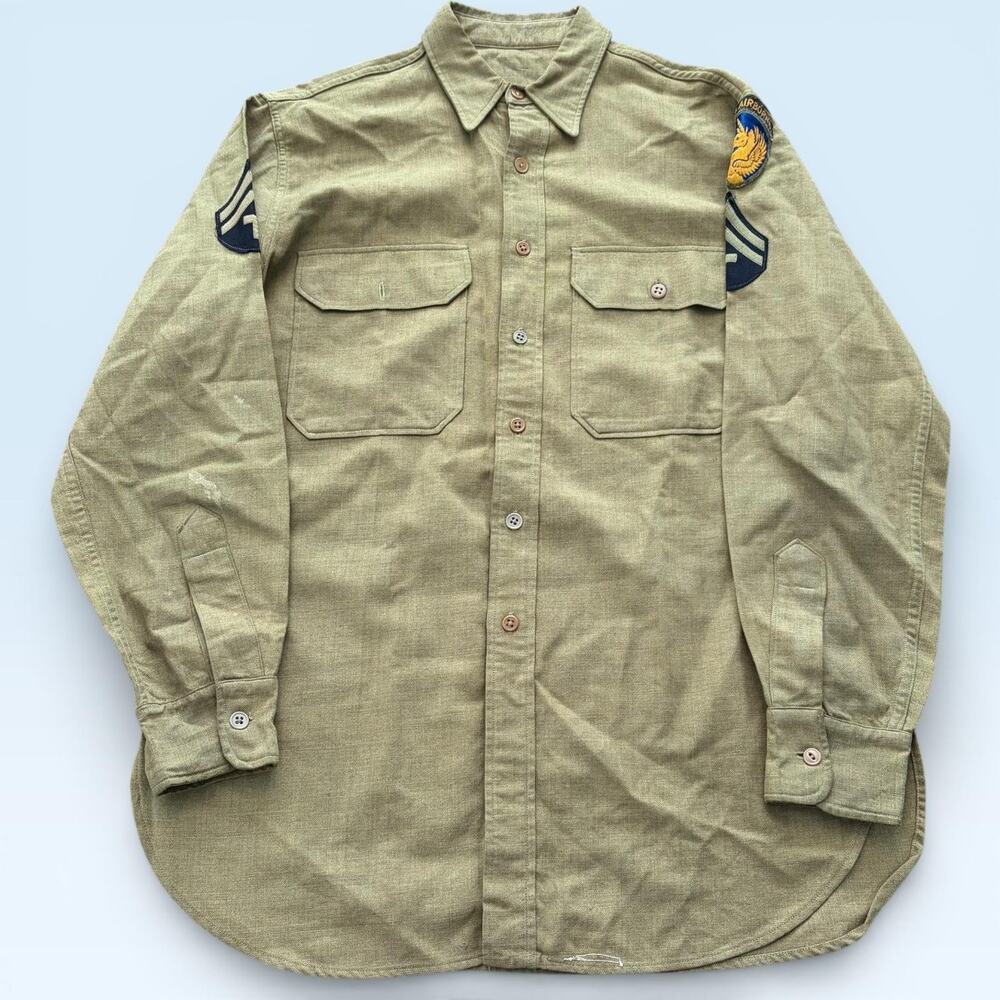 Vintage La Playa Marlboro Shirt Mens L Wool Blend 1940s
